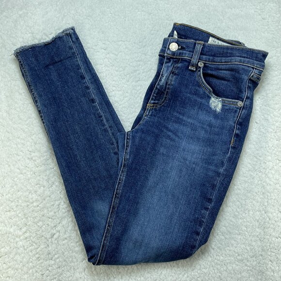 rag & bone Denim - rag & bone Dark Blue Ankle Crop Jeans